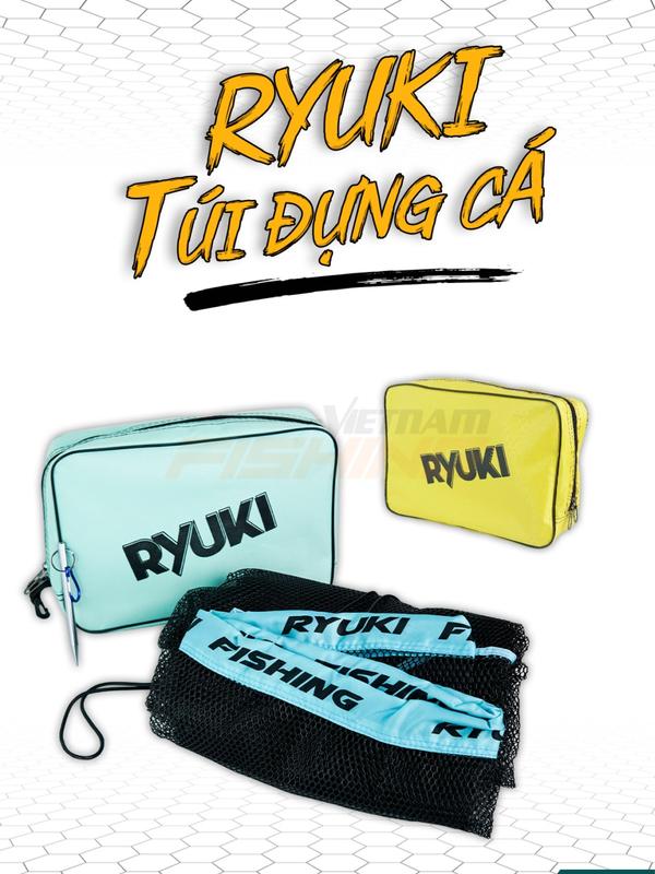 Túi đựng cá Ryuki - lưới phủ nhựa PVC - túi gấp gọn
