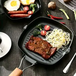 PANCI 20CM PANGGANG KOTAK GRILL PAN BBQ SERBA GUNA ANTI LENGKET
