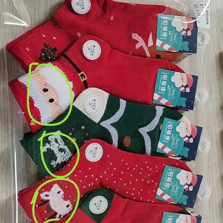 Set 5 tất vớ Giáng sinh - Tất vớ len thêu nhiều hình Noel đáng yêu unisex mẫu mới nhất Mùa đông Mắt cá chân Cotton