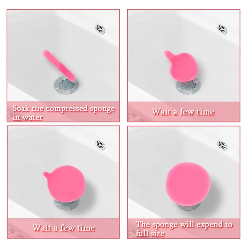 Facial Cleansing Sponge (60pcs), Face Wash Sponge, Makeup Remover Sponge, Exfoliating Wash Round Sponge, Skincare Tools for Women & Girls 2