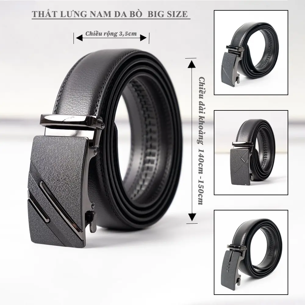 Thắt lưng BIG SIZE nam dây da bò khóa cài sáng bóng bền đẹp