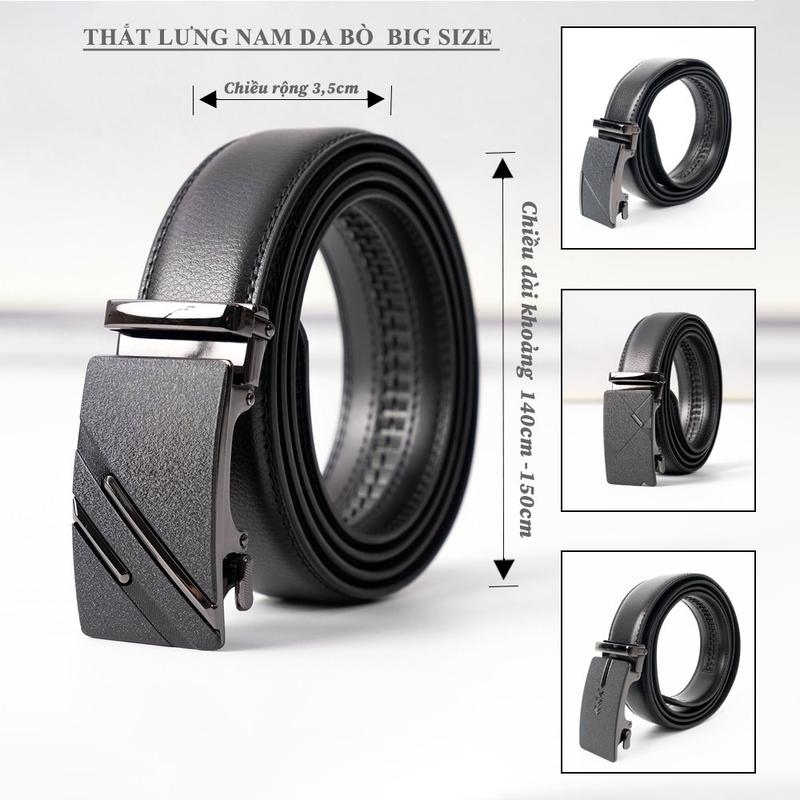 Thắt lưng BIG SIZE nam dây da bò khóa cài sáng bóng bền đẹp 0