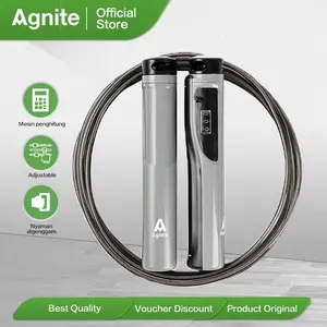 Agnite Jump Rope / Tali Skipping Lompat Tali Counter Hitung ER031-BK outdoor