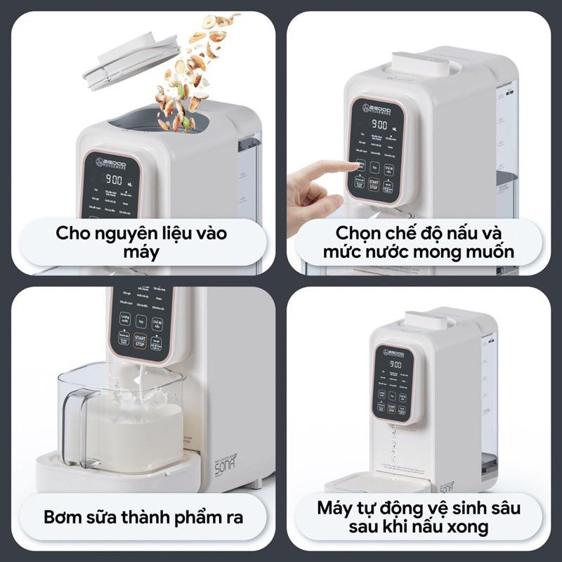 [Ca thủy tinh] Máy Làm Sữa Hạt Tự Động 2GOOD SONA I8 (1,2 Lít) - Tự Động Nấu, Tự Động Vệ Sinh, Khử Sạch Vi Khuẩn Và Mùi Thực Phẩm - TALAHA 2