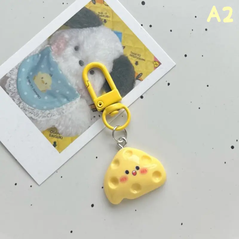Móc Khóa Dễ Thương Với Mặt Dây Chuyền Phô Mai Trứng Luộc, Móc Khóa Vui Nhộn, Hoạt Hình Kawaii, Móc Chìa Khóa Thực Phẩm Mô Phỏng, Quà Tặng 5