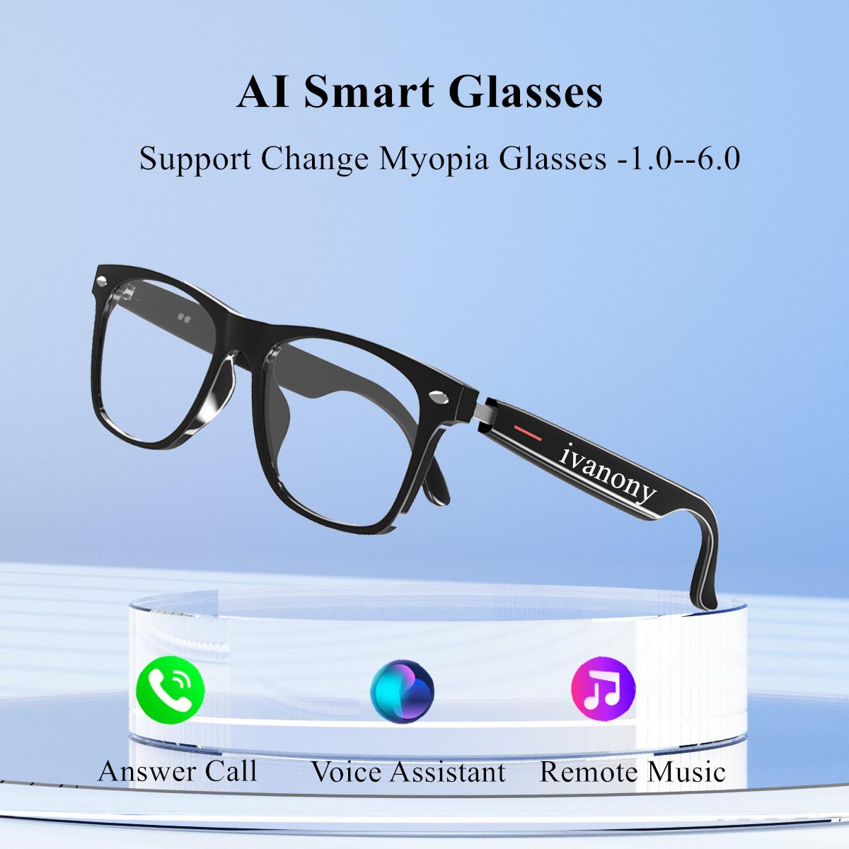 AI Smart Glasses Prescription Custom Lenses Bluetooth Call Map Navigation Voice Assistant Listen Song Translate Language Glasses - Image 2