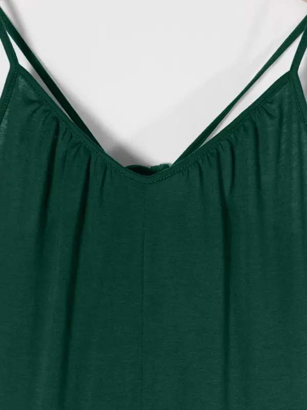 Women's Plain Criss Cross Backless Cami Jumpsuit, Casual Pocket Wide Leg Jumpsuit for Summer, Ladies Clothes for Daily Wear 6