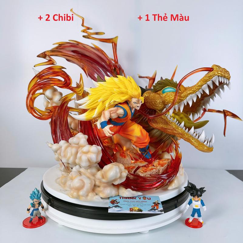  Mô Hình Goku SSJ3 Rồng Vàng ,Songoku SSJ3 trong Dragonball 50cm Có Led Cực Chiến Ongchumohinh MH888 Toy Đồ Chơi 