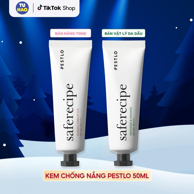 [TẶNG QUÀ KHI MUA 1 TUÝP] Kem chống nắng Pestlo Nâng Tone Up/ Vật lý cho Da Dầu - SPF50+ PA++++ 50ml