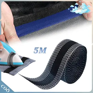 -5m×2.5cm- Pita Pemendek Celana Polyester Lem Panas 4 Warna Tepian Celana Tanpa Jahit Proyek DIY