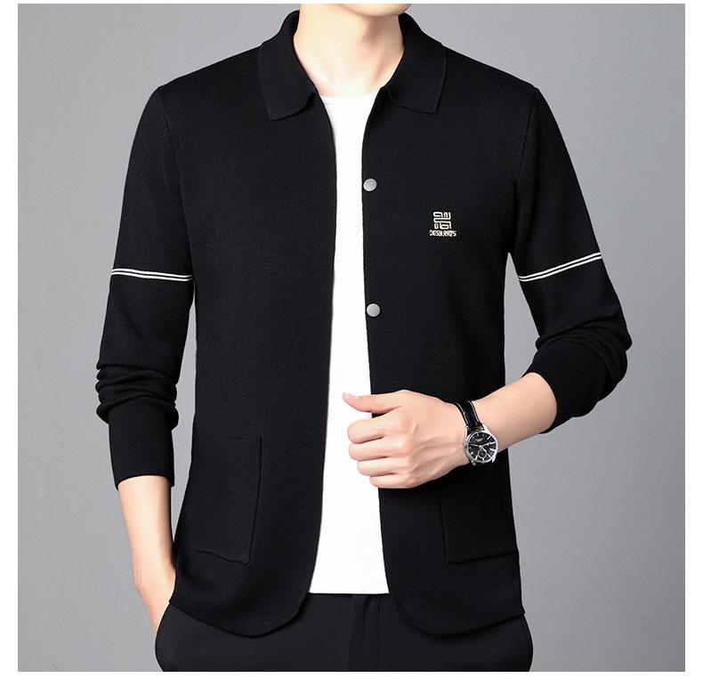 Product Introduction of Cozy High-Density Knit Cardigan for Men: 2024 Autumn Collection Knitwear Menswear Tops Lingerie Knife Longsleeve 18