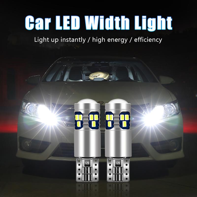 2PCS T10 W5W LED Bulbs For Toyota 86 CHR RAV4 Corolla Camry Yaris Cross Hilux Raize Sienna Hiace BZ4X Fortuner Mirai Agya Aqua 4Runner Venza Noah 2002 - 2019 2020 2021 2022 2023 2024 Car Clearance Lights Position Parking Lamps 3