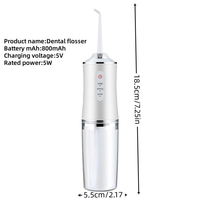 Product Introduction of Electric Oral Irrigator with 4 Replacement Heads, 1 Box Rechargeable Portable Water Flosser with 3 Modes, Oral Care Tool for Home & Travel, Teeth Cleaner	Dental Kit 1