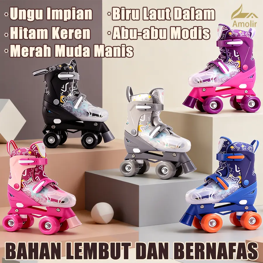 Sepatu Roda Anak Terbaru Usia 3-15 Tahun Roda PU Ukuran Bisa Diatur Aman Nyaman Bisa COD
