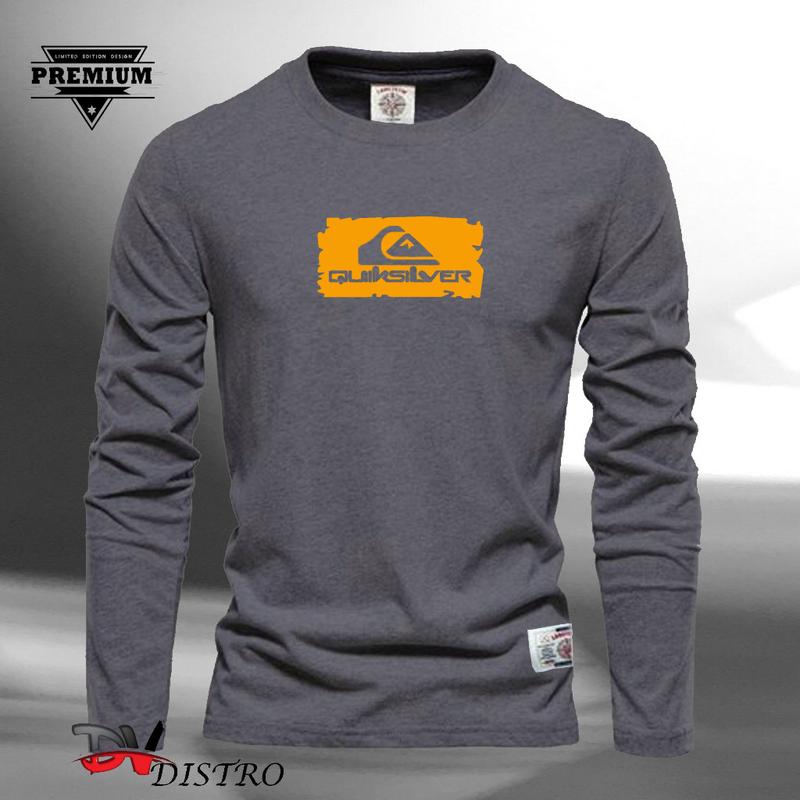 Áo Thun Vàng Dài Tay, Quiksilver Blok Text, Áo Thun Distro Dài Tay Mới Nhất 2023, Áo Thun Nam Dài Tay, Unisex Distro, Thích Hợp Cho Nam Và Nữ, Phong Cách Người Lớn, Áo Thun Nam Và Nữ 2