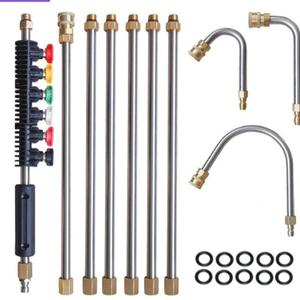 High Pressure Washer Wand Set, Multi-angle Nozzles & Gutter Cleaner Rods for Easy Outdoor Cleaning, Power Tool Accessories