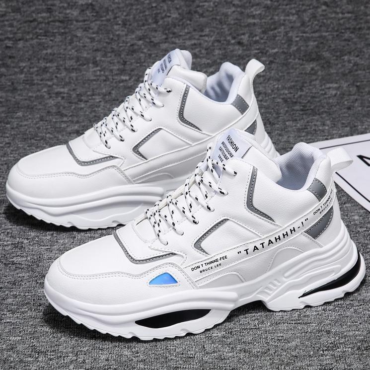 Product Introduction of 2024 New White Korean Shoes for Men on Sale Medium Cut Shoes Sneakers for Men Rubber Men Shoes 39-44 6