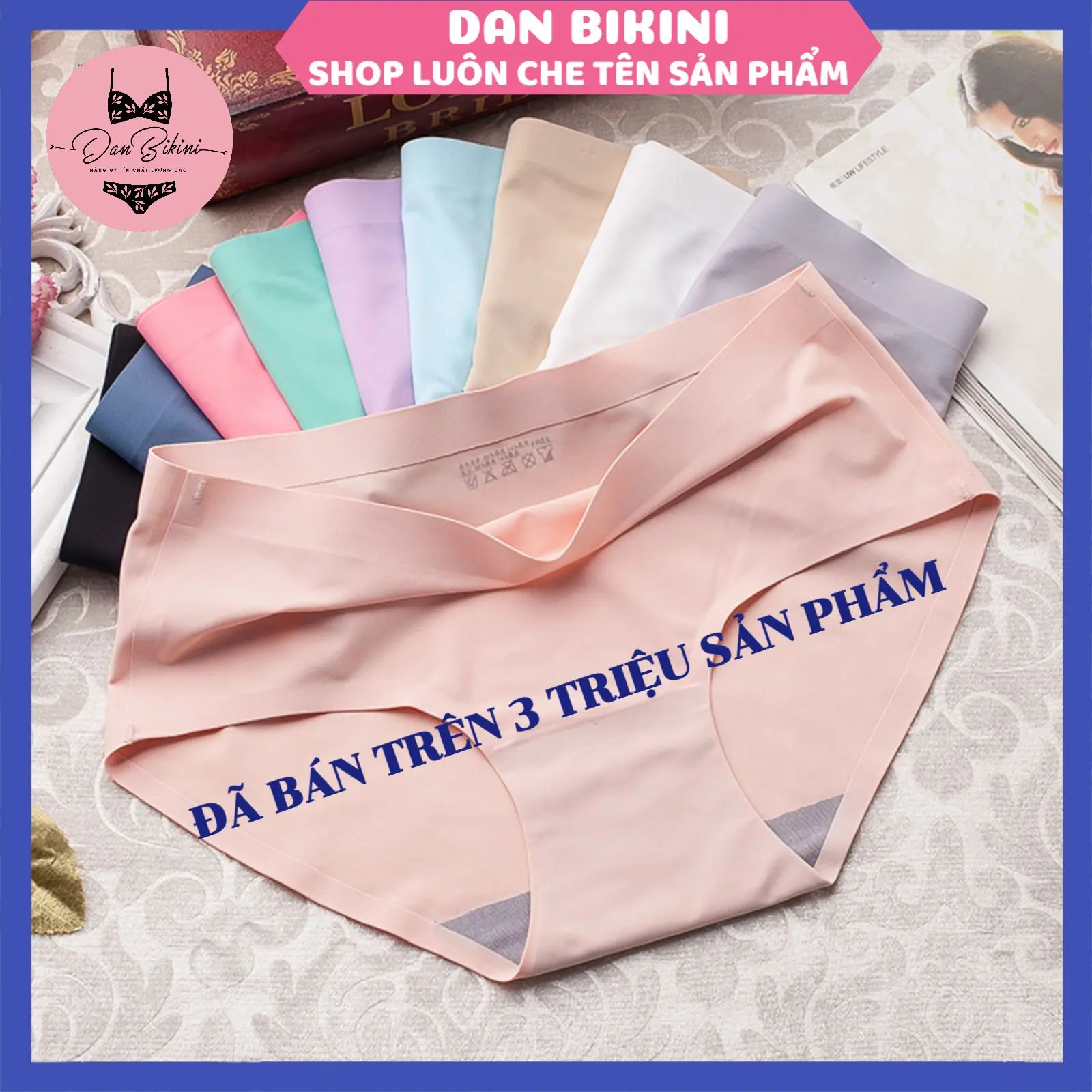 Set 10 Quần Lót Nữ Đúc Su Thun Lạnh Không Đường May Cao Cấp , Quần Chip Nữ Mềm Mại Kháng Khuẩn DanBikini MÃ 810