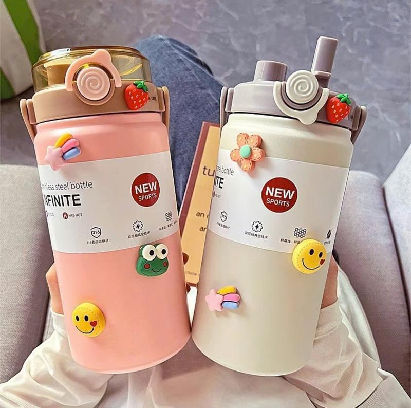 HN Freeship Bình giữ nhiệt Boss inox 316 dung tích 1200ml,1000ml thiết kế đơn giản màu sắc nhẹ nhàng xinh xắn giữ nhiệt từ 10h-16h Tặng túi đựng bình charm 3D Sticker Cọ ống hút