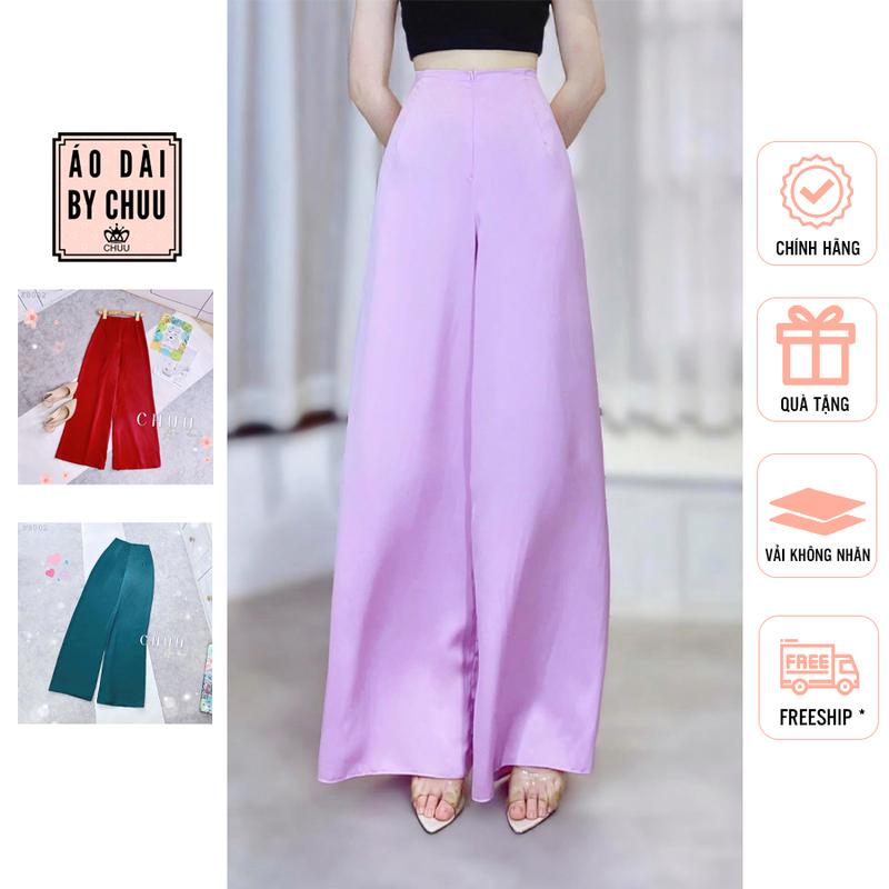 Quần lụa mặc áo dài nữ lưng chun CHUU F8002 Pants