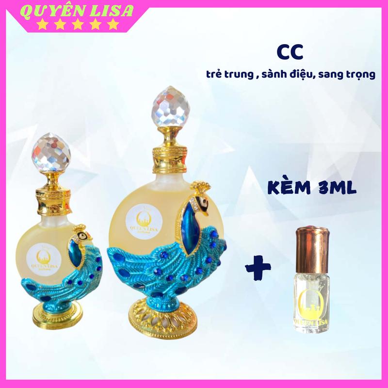 [KÈM 3ML] Tinh Dầu Dubai Công Xanh CC Dạng chấm 15ml 35ml mùi hương nữ tính sành điệu sang trọng dành cho nữ Cosmetic Perfume Xịt Thơm Nước Hoa Women