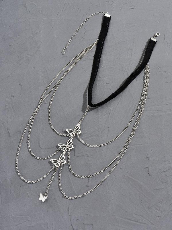 Women's Elegant Butterfly Decor Layered Thigh Chain for Women & Girls, Fashion Trendy All-match & Exquisite Jewelry for Gift for Party, Daily Decor 8