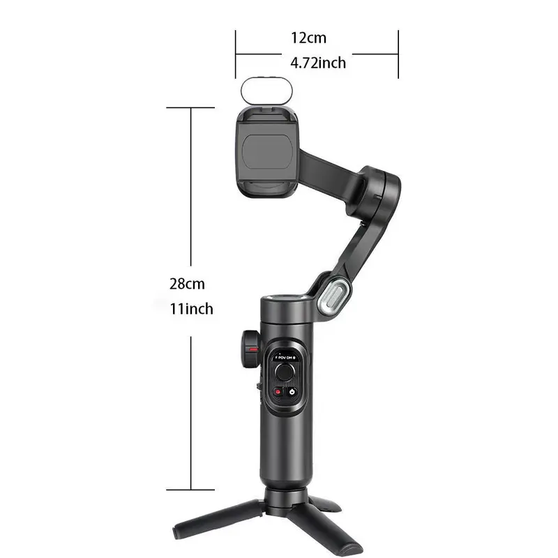 3 Axis Anti-shake Shooting Tripod Stand, Summer Auto Face Tracking Gimbal Stabilizer, 360° Rotation Smartphone Gimbal Stabilizer, Selfie Phone Tripod Stick for iPhone, Camera Tripod 4