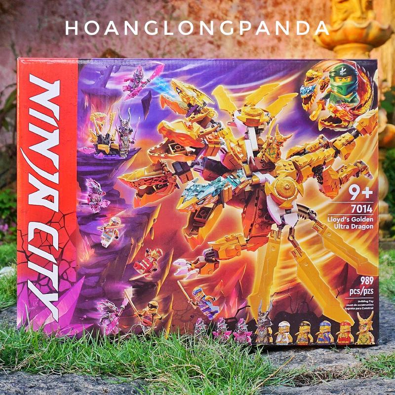 [Ninja] Lắp ráp NINJA CITY 7014 | 71774  Lloyd’s Golden Ultra Dragon | 989 chi tiết