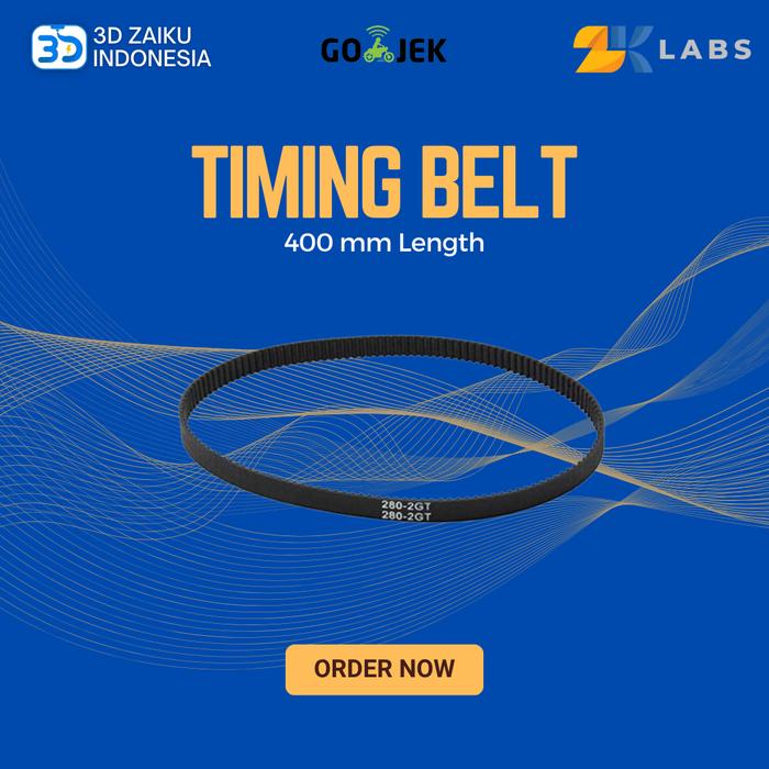 Gambar ZKLabs Closed Loop Timing Belt GT2 6mm Wide Rubber 400 mm Long dari 3D Zaiku Indonesia Kota Administrasi Jakarta Barat Tokopedia
