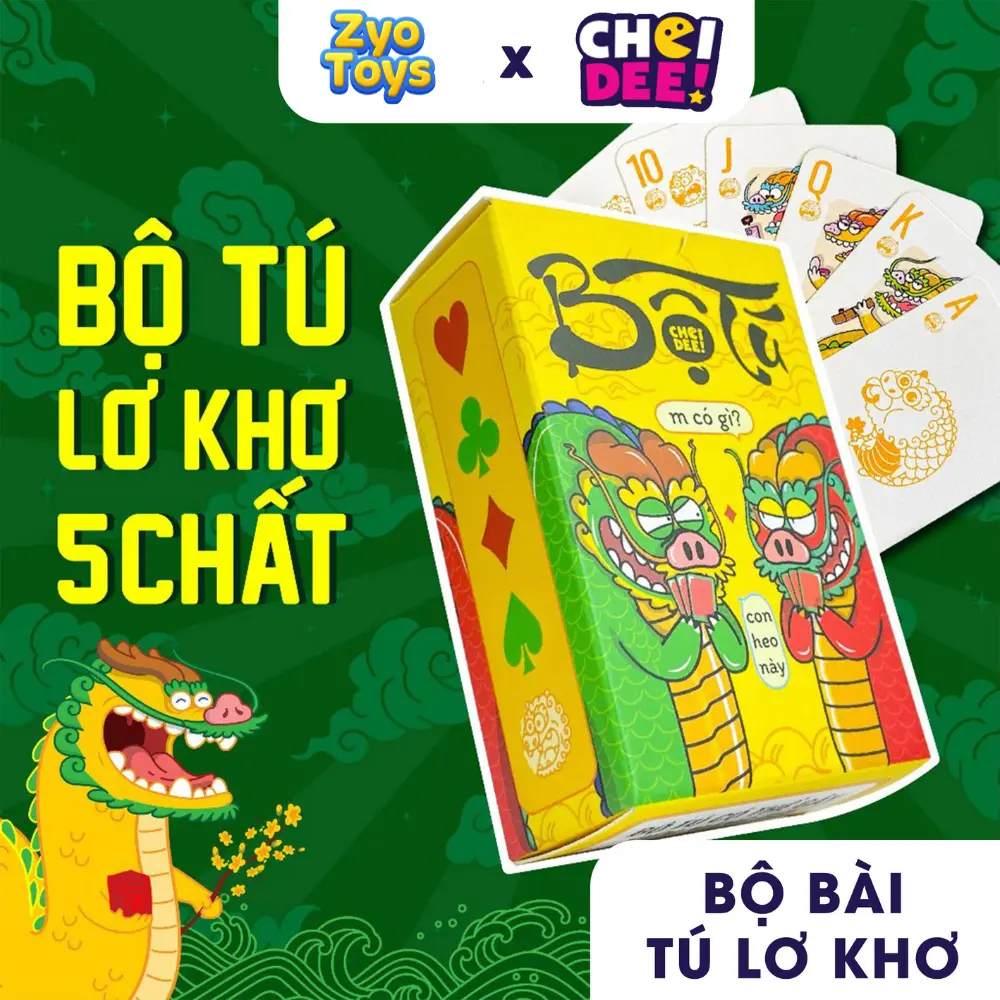 Bộ bài Tây 5 Chất Tú Lơ Khơ 2024 Thank Long Board Game, Trò Chơi Thẻ bài - Zyo Toys x Choidee