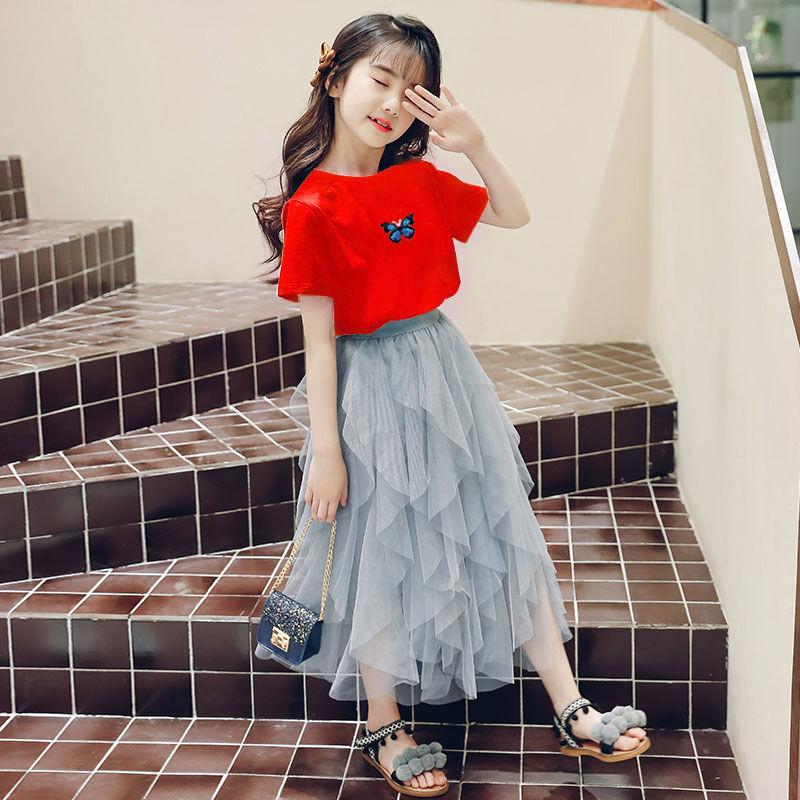 Váy Mùa Hè, Bộ Đồ Hai Mảnh Cho Bé Gái, Phong Cách Phương Tây, Váy Trẻ Em, Váy Công Chúa, Siêu Thanh Lịch, Sợi Lông Mịn, Hàng Mới Về Năm 2021 5