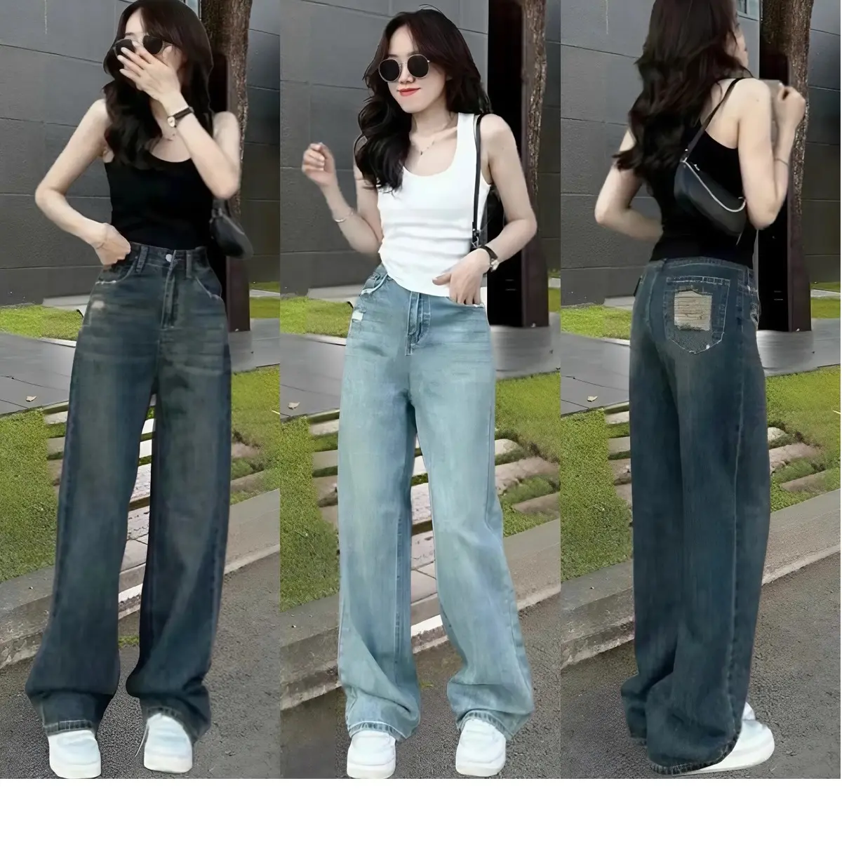 Quần Beggy Jean nữ ống suông mẫu mới fom suông rộng thời trang -quần beggy nữ chất Jean Pants Women