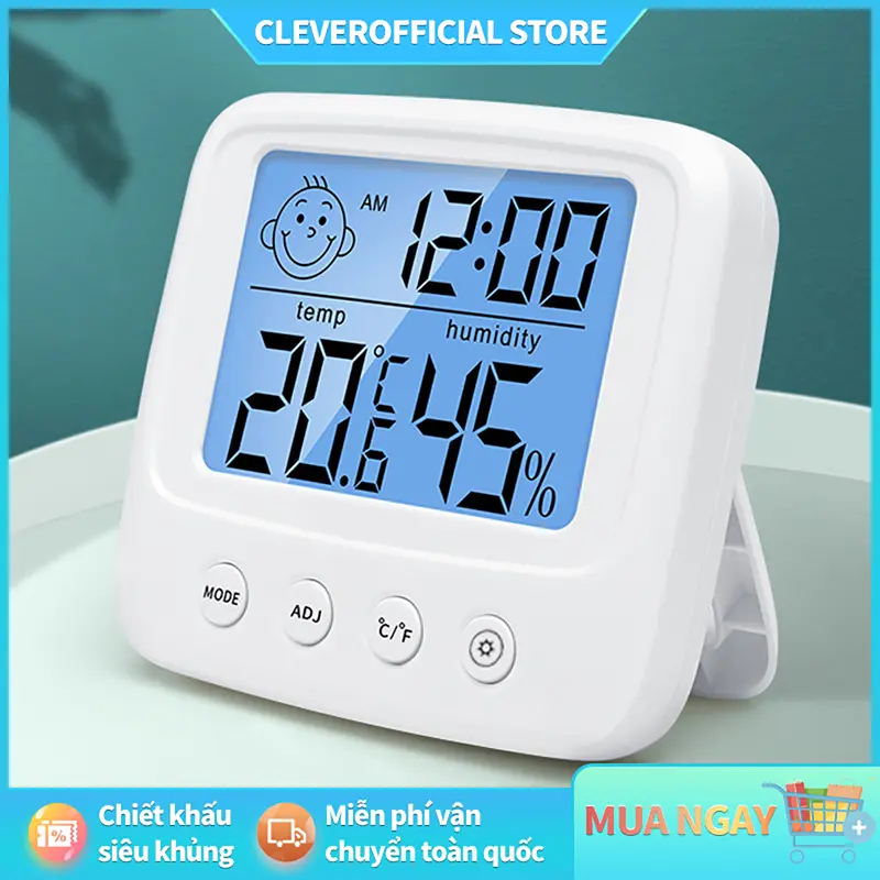 Nhiệt Kế phòng ngủ Điện Tử tích hợp đông hồ và lịch 3 trong 1 Đa Chức Năng Và Tiện Lợi 0