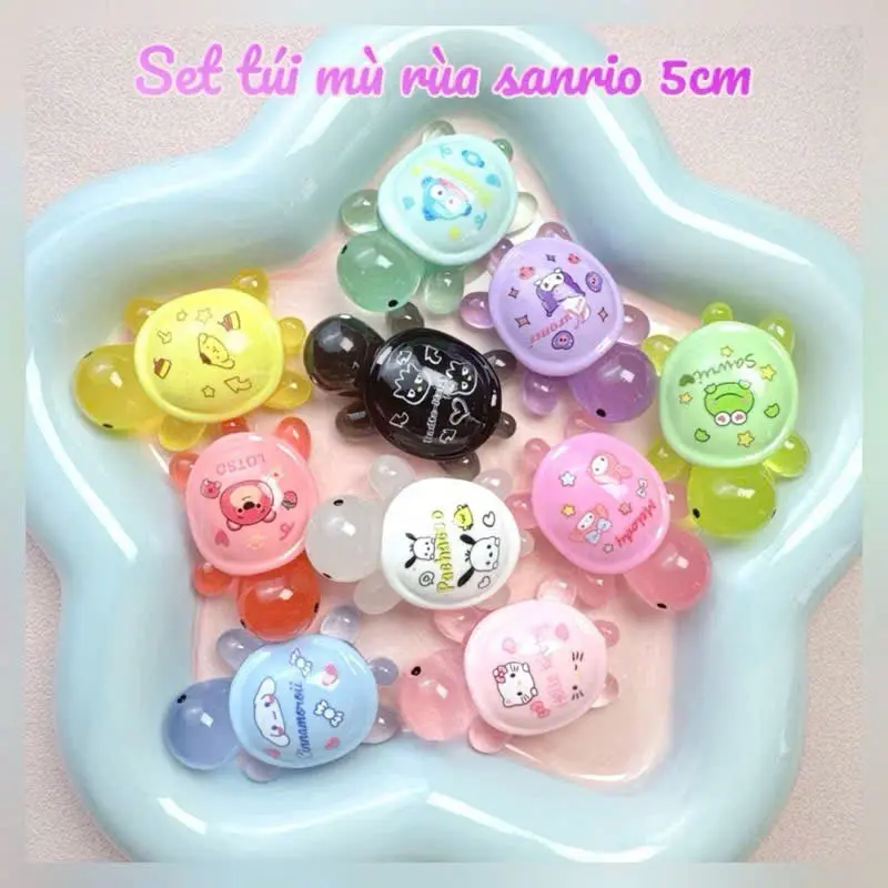 Mô Hình chú rùa Lớn 4,5cm Dạ quang phát sáng trang trí tiểu cảnh bể cá DIY, mô hình đồ chơi cho bé