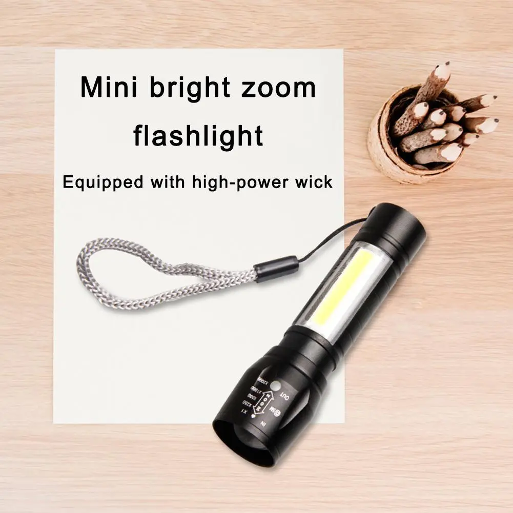 Đèn Pin LED, Kích Thước Nhỏ, Có Thể Sạc Lại, Không Thấm Nước, Sạc USB, V1K7