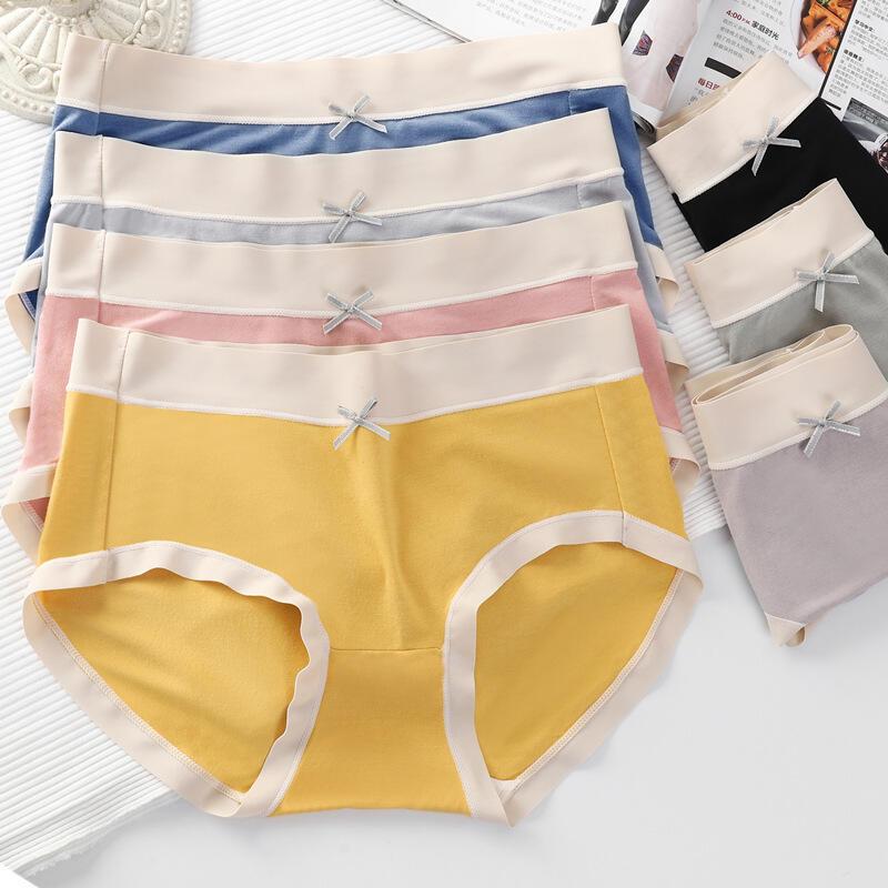 Product Introduction of Mid waist contrasting Modal seamless breathable women's underwear with silk sole and hip lifting large triangle pants for women 0