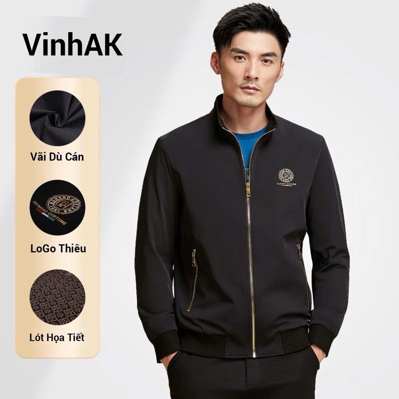 Áo Khoác Nam Cao Cấp 2 lớp- Dù cán dày mịn-lót hoa văn-có túi trong-túi ngoài có khoá kéo tiện lơi-DKV01