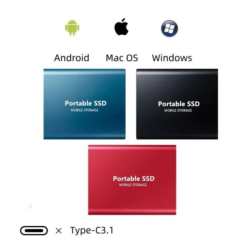 Ổ Cứng SSD Di Động Ngoài 16TB Tốc Độ Cao USB 3.0 & Type-C Dành Cho PC, Mac, Điện Thoại - Ổ Lưu Trữ Ngoài