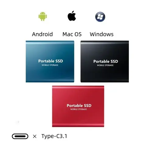 Ổ Cứng SSD Di Động Ngoài 16TB Tốc Độ Cao USB 3.0 & Type-C Dành Cho PC, Mac, Điện Thoại - Ổ Lưu Trữ Ngoài