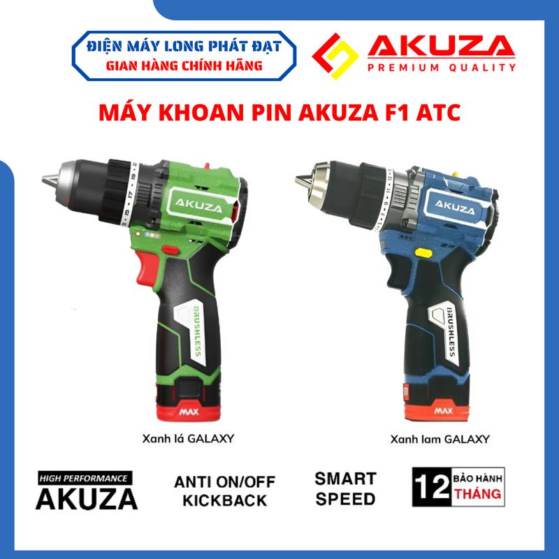 Máy khoan pin Akuza F1 ATC lực siết 80N.m vòng tua lên đến 2000v p Anti Kickback Chống Vặn Cố Tay Có Búa mẫu mới nhất
