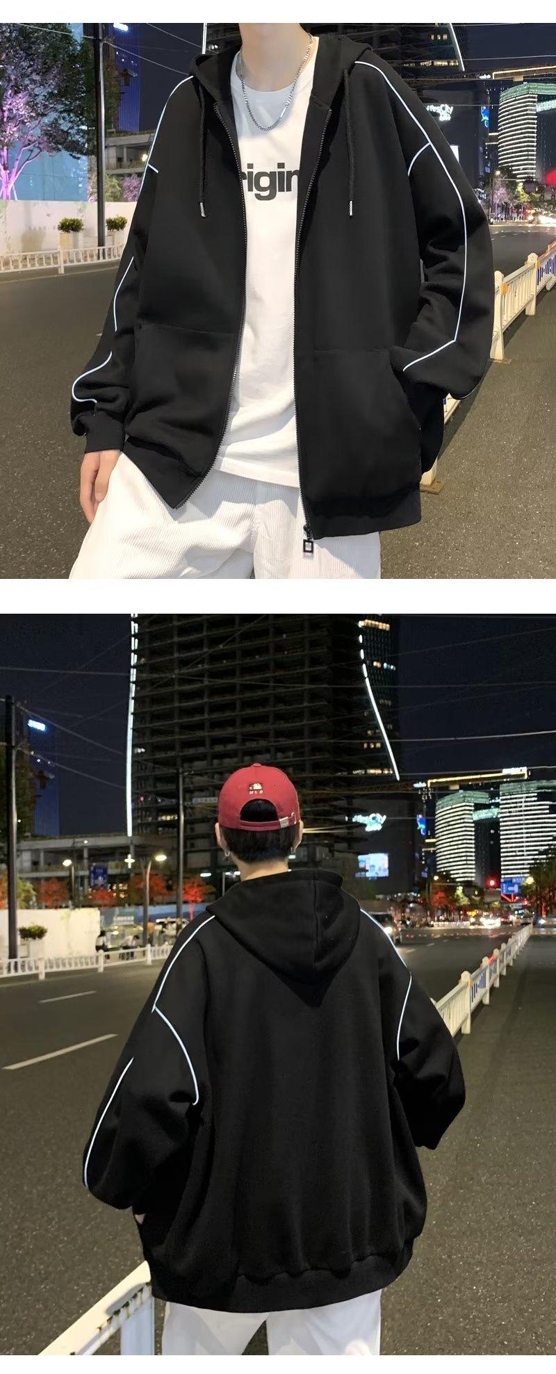 Product Introduction of Sweater 2024 New Fashion Brand Ins Youth Oversize Niche High Street Cardigan Hooded Coat Hoodie Menswear Sweatshirts Tops Lingerie 2