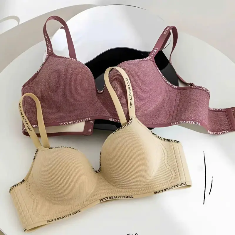 Áo Lót Nữ Su Mút Dày 4-5cm Không Gọng Mềm Mại Thoải Mái Nâng Đẩy Vòng 1 Phối Cotton Tăm Chữ Thoáng Mát Cá Tính[AN502] 7