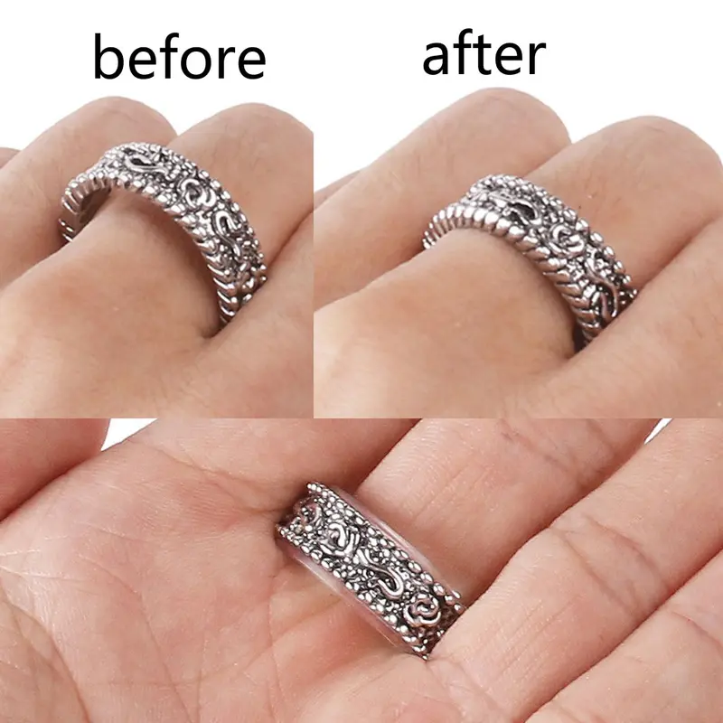 Bộ Điều Chỉnh Kích Thước Nhẫn, 8 Miếng, Thích Hợp Cho Phụ Nữ Nhẫn Rời Để Cố Định Miếng Đệm Bảo Vệ Kích Thước Nhẫn Vô Hình 5