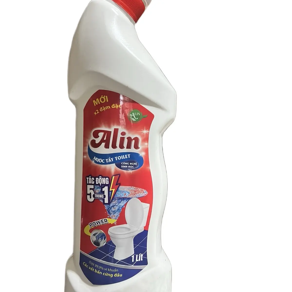 Nước tẩy bồn cầu sinh học ALin màu trắng , diệt vi khuẩn và làm sạch