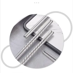 Sliga Sumpit stainless steel anti selip sumpit bulat rumah tangga berongga terisolasi set peralatan makan kantin COD sayur aesthetic sup anak karakter Sendok Isi Banyak es teh panjang order scoop