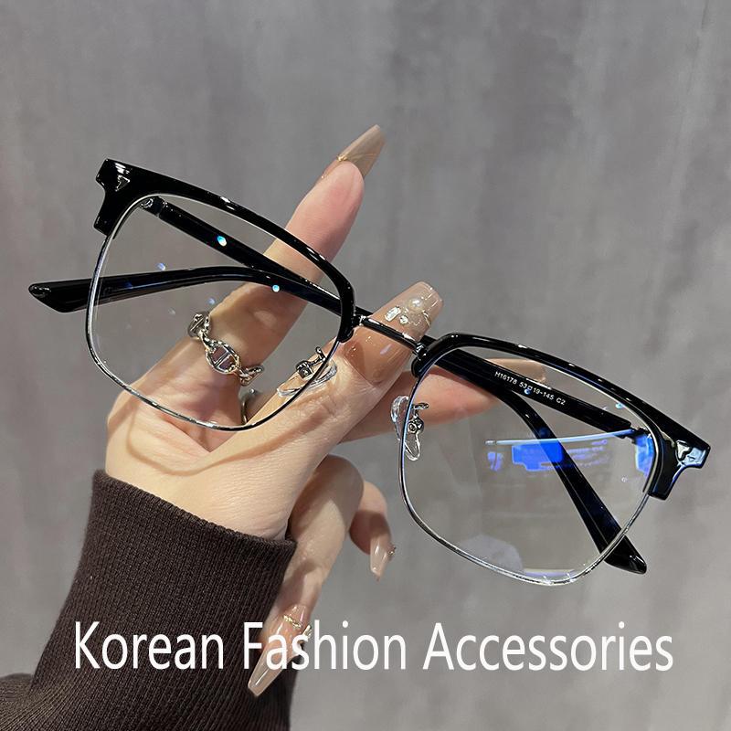Vận chuyển từ Việt Nam Kính nửa gọng hiện đại xu hướng thời trang thiết kế nửa gọng phụ kiện thời trang kính cận thị có nhiều màu sắc