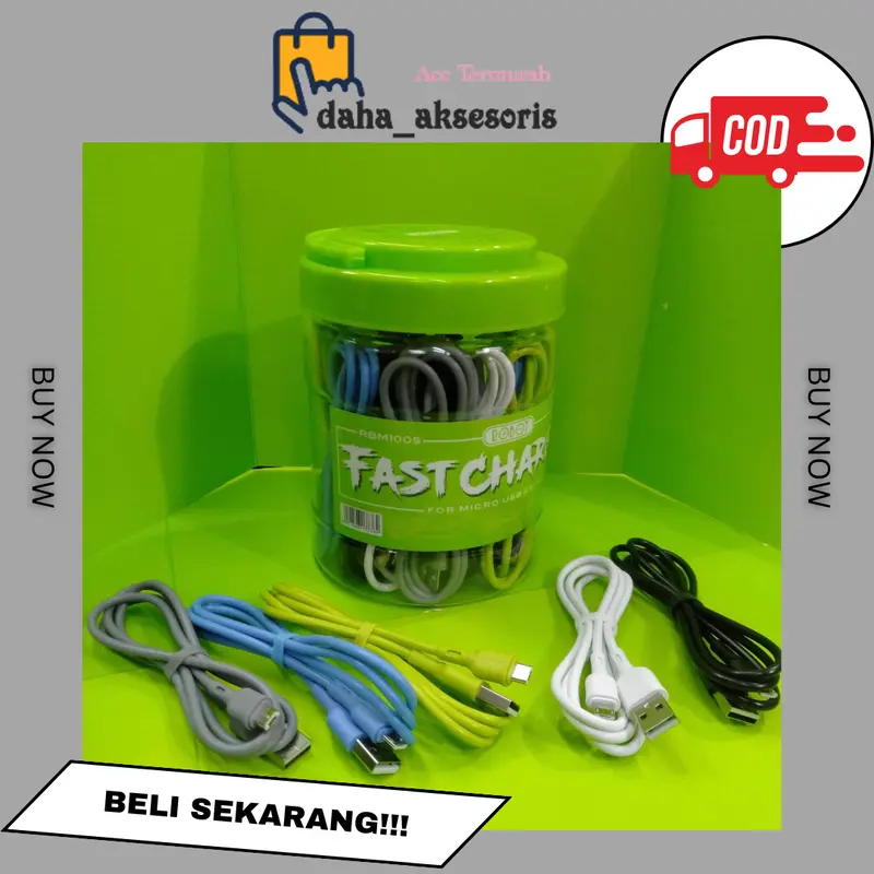 Kabel Data ROBOT RBM100S Micro USB Satuan Original Garansi Resmi 1