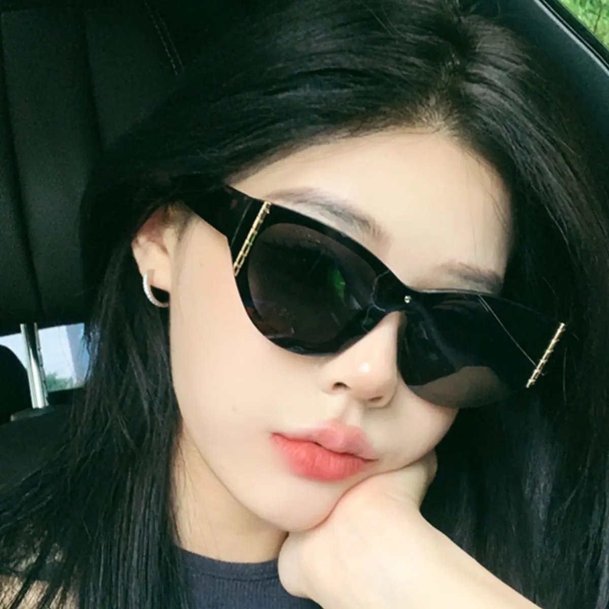 ​New European Cat Eye Sunglasses | Metal Frame Interchangeable | Street Style