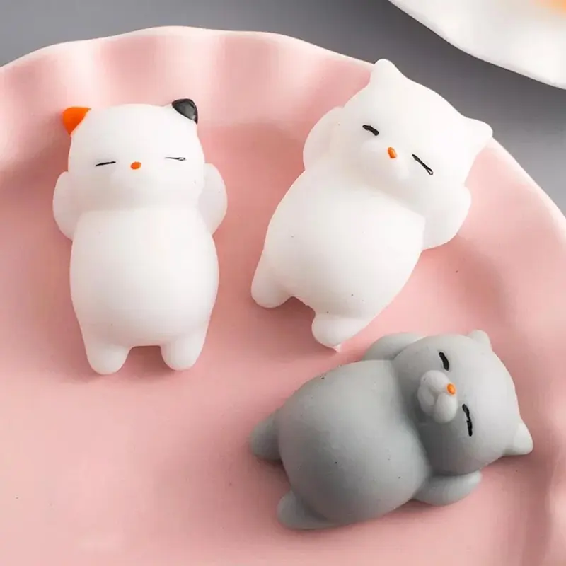 Đồ Chơi Squishy Mochi Thú Cưng, Thiết Kế Hình Động Vật Mèo Dễ Thương, Quà Tặng Bóp, Đồ Chơi Giảm Căng Thẳng, Đồ Chơi Giải Tỏa Căng Thẳng 2