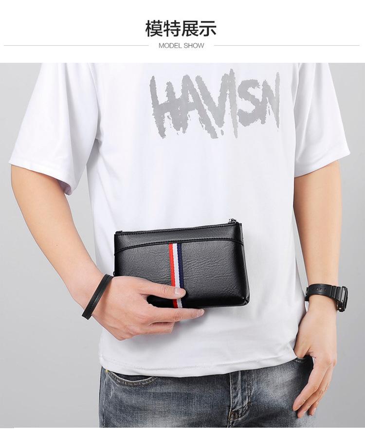 Product Introduction of Business Clutch Male Wallets Fashion Large Capacity Clutch High-End Casual Clutch Male Large Capacity Envelope Bag 6